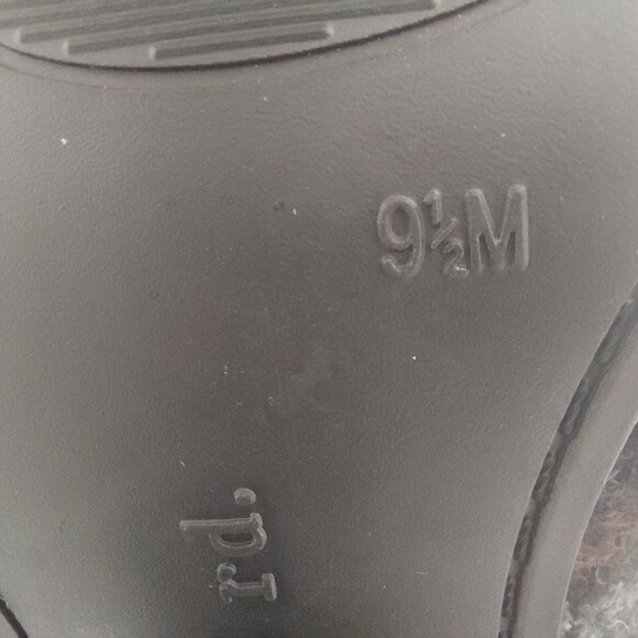 Womens Black Embroider Boots Flannel Plaid Floral Size 9.5 Block Heel Indigo Rd - Picture 6 of 7